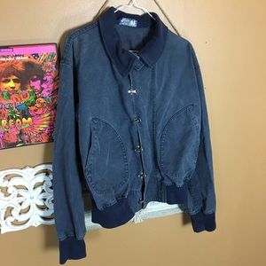 RARE VINTAGE RALPH LAUREN ABSTRACT DENIM BOMBER